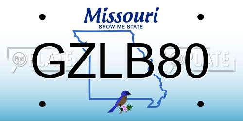 GZLB80 Missouri License Plate