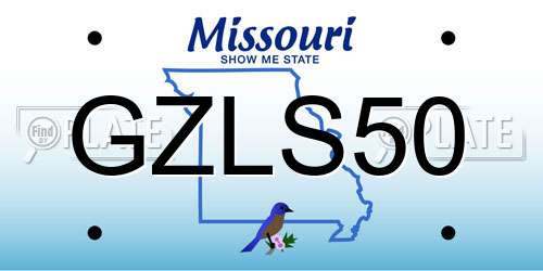 GZLS50 Missouri License Plate