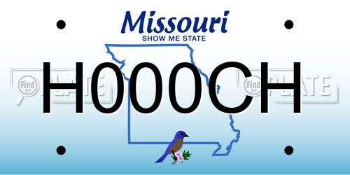 H000CH Missouri License Plate
