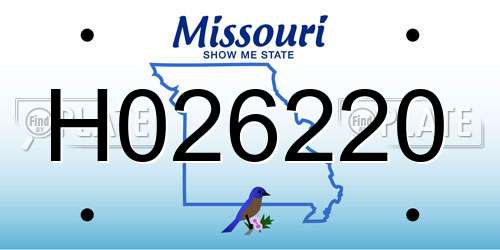 H026220 Missouri License Plate