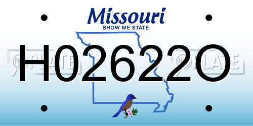 H02622O Missouri License Plate
