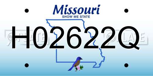 H02622Q Missouri License Plate