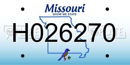 H026270 Missouri License Plate