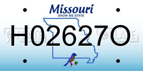 H02627O Missouri License Plate