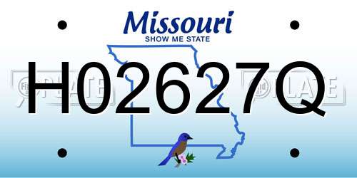 H02627Q Missouri License Plate