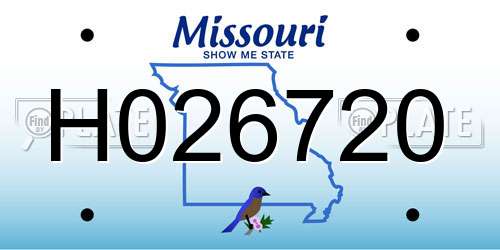 H026720 Missouri License Plate