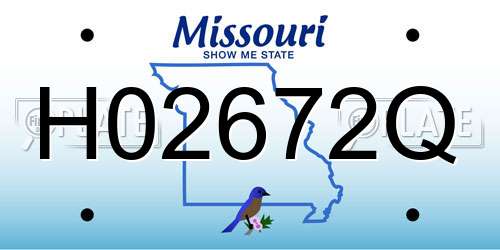 H02672Q Missouri License Plate