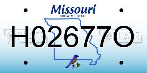 H02677O Missouri License Plate