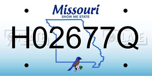 H02677Q Missouri License Plate