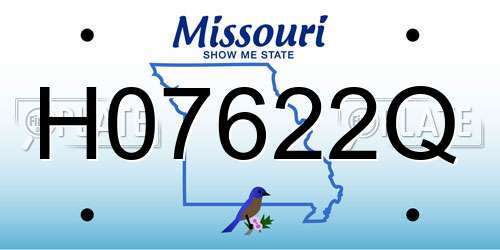 H07622Q Missouri License Plate