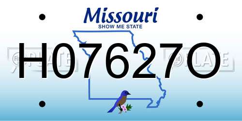 H07627O Missouri License Plate