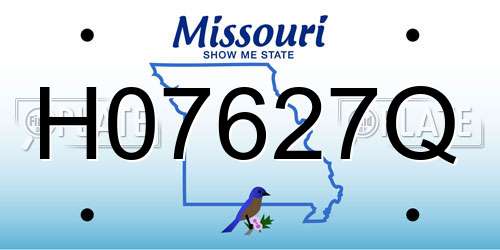 H07627Q Missouri License Plate