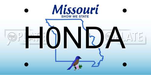 H0NDA Missouri License Plate