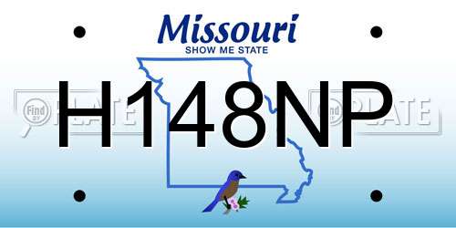 H148NP Missouri License Plate