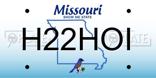 H22HOI Missouri License Plate