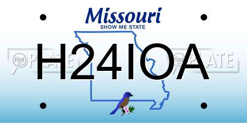 H24IOA Missouri License Plate