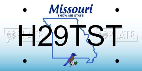 H29TST Missouri License Plate