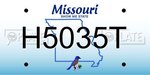 H5035T Missouri License Plate