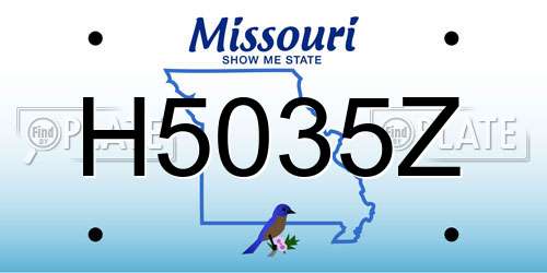 H5035Z Missouri License Plate