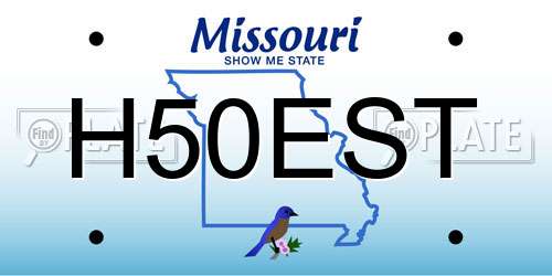 H50EST Missouri License Plate
