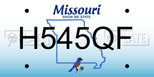 H545QF Missouri License Plate