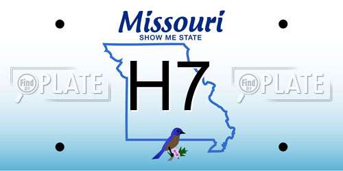 H7 Missouri License Plate