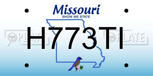 H773TI Missouri License Plate