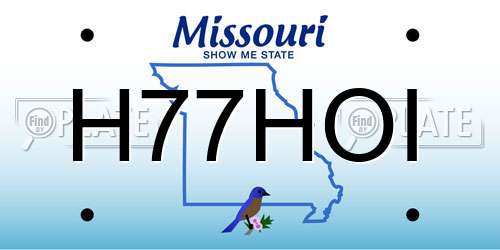 H77HOI Missouri License Plate