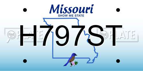 H797ST Missouri License Plate