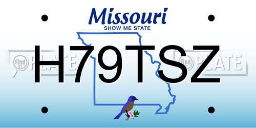 H79TSZ Missouri License Plate
