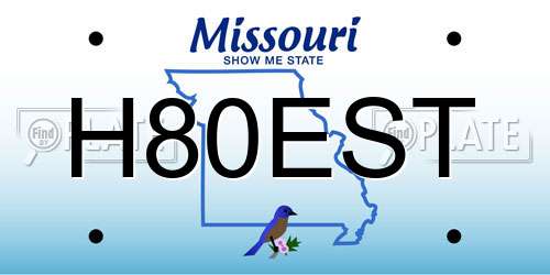 H80EST Missouri License Plate