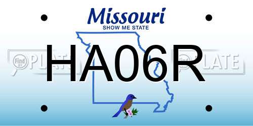 HA06R Missouri License Plate