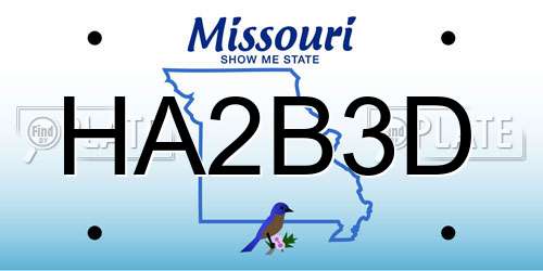HA2B3D Missouri License Plate