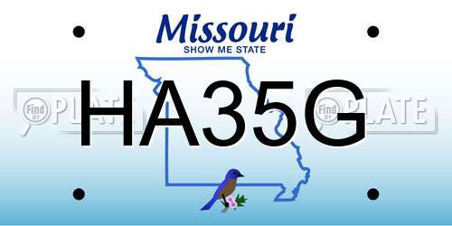HA35G Missouri License Plate