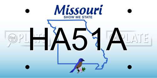 HA51A Missouri License Plate