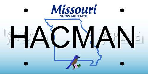 HACMAN Missouri License Plate