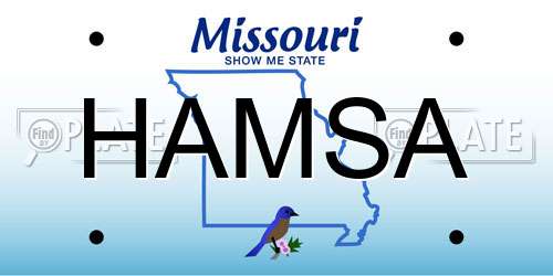 HAMSA Missouri License Plate
