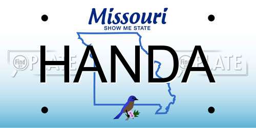 HANDA Missouri License Plate