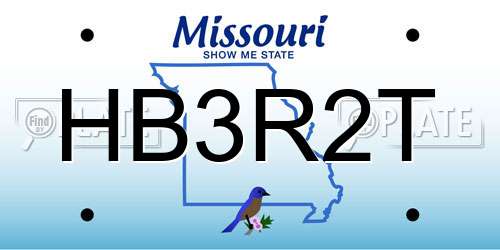 HB3R2T Missouri License Plate
