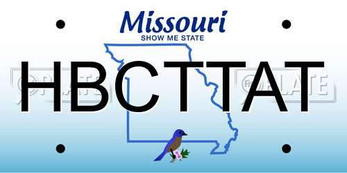 HBCTTAT Missouri License Plate