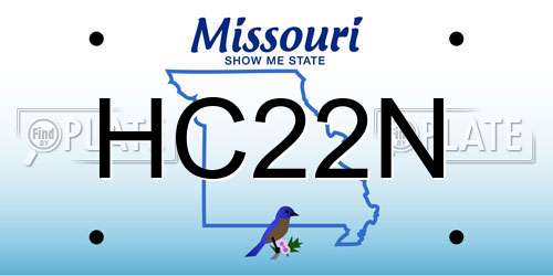 HC22N Missouri License Plate