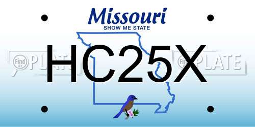 HC25X Missouri License Plate