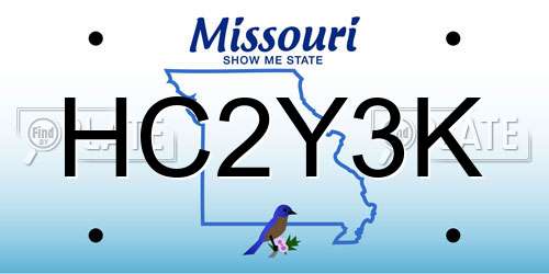 HC2Y3K Missouri License Plate