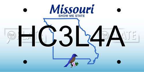HC3L4A Missouri License Plate