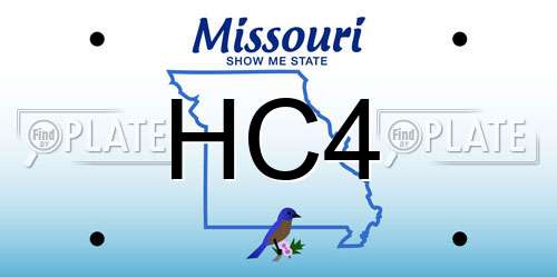 HC4 Missouri License Plate