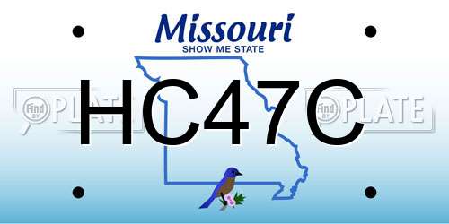 HC47C Missouri License Plate