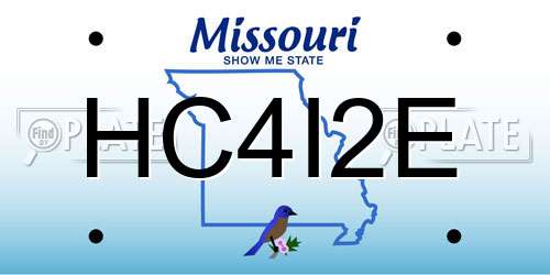 HC4I2E Missouri License Plate