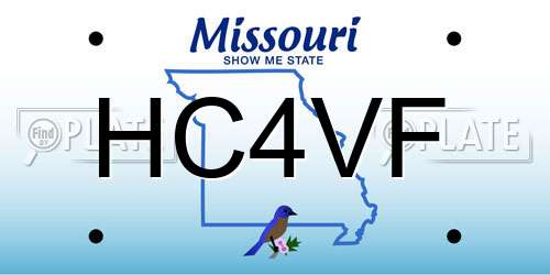 HC4VF Missouri License Plate