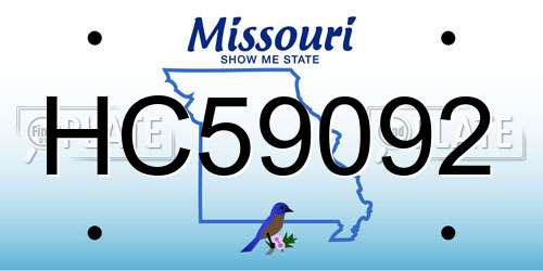HC59092 Missouri License Plate