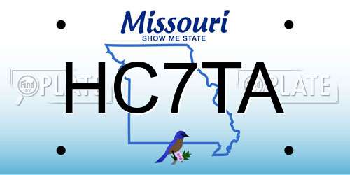 HC7TA Missouri License Plate